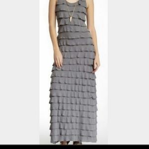 Max Studio tiered maxi dress size M